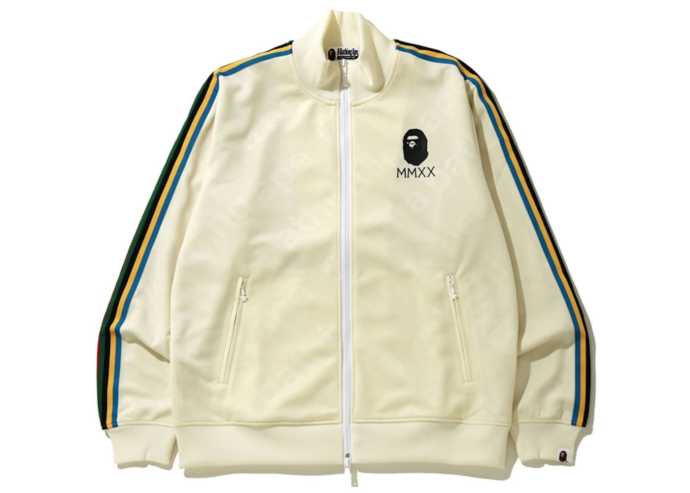 BAPE A Bathing Ape Line Sleeve Jersey Top Ivory