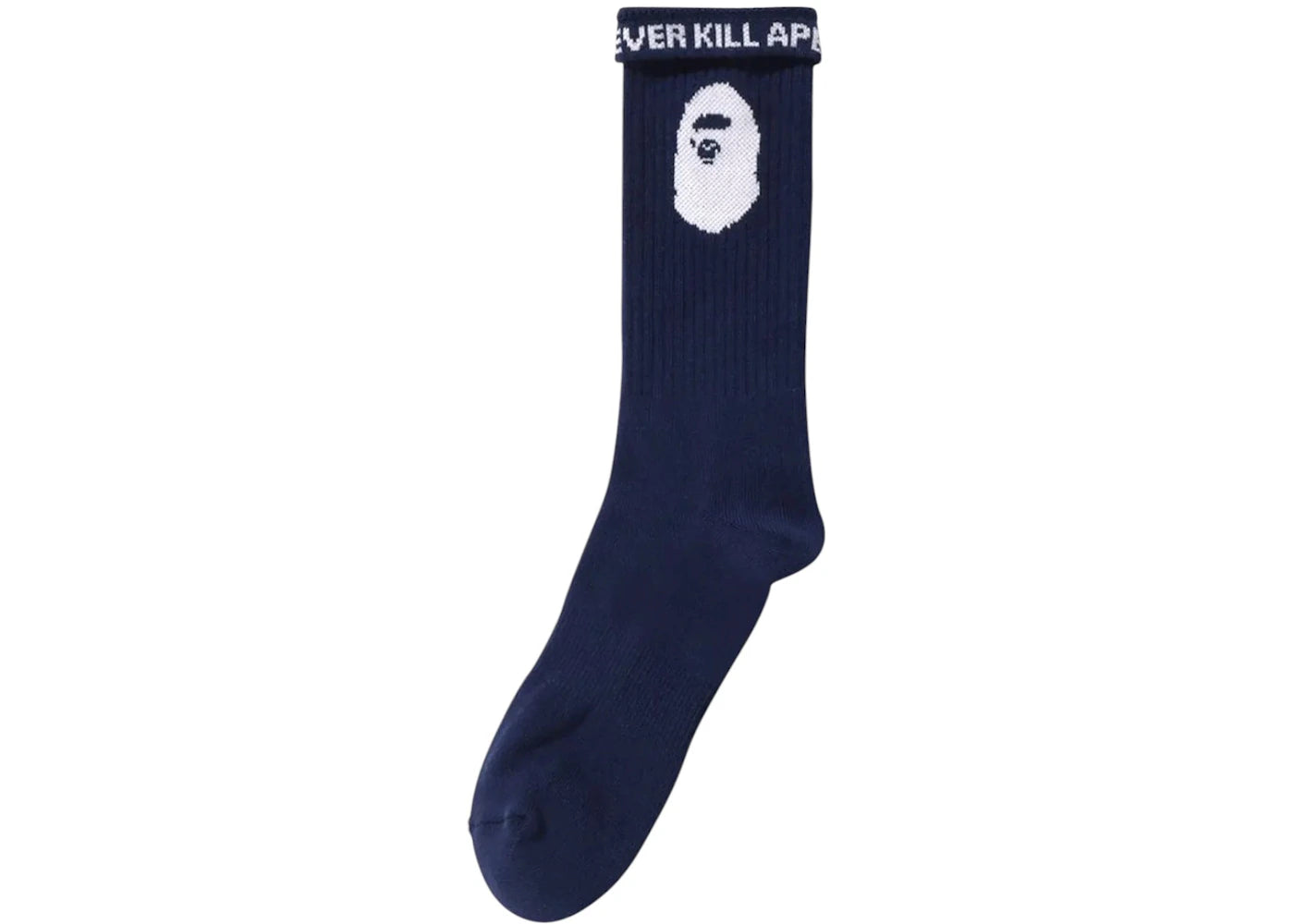 BAPE A Bathing Ape Logo Socks Navy