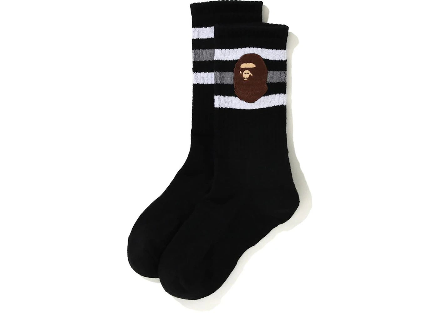 BAPE A Bathing Ape Men Ape Head Socks Black