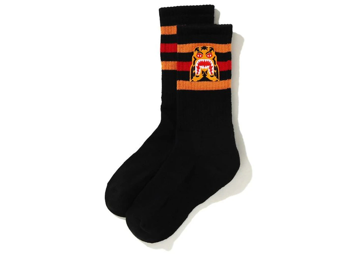 BAPE A Bathing Ape Men Tiger Socks Black