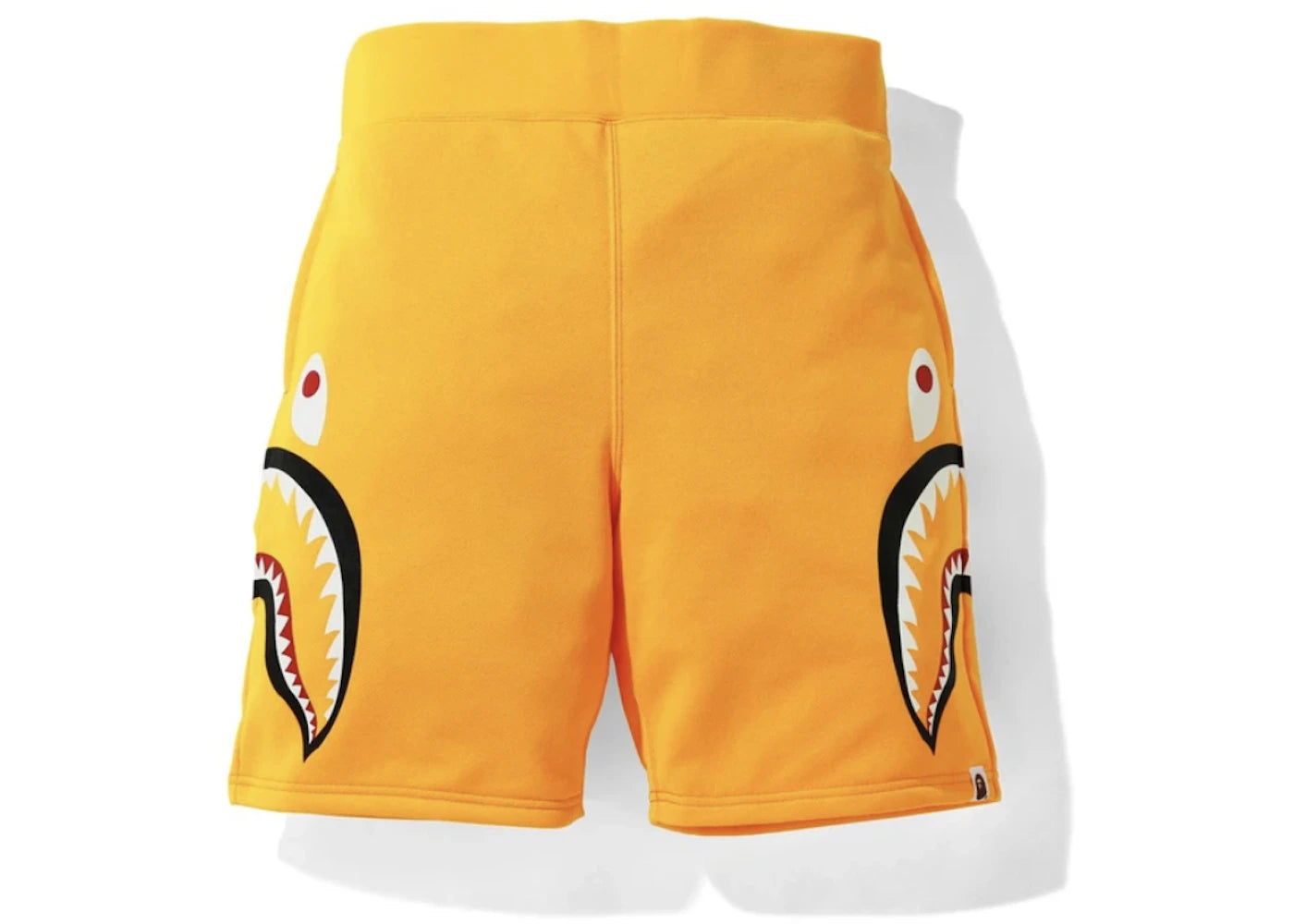 BAPE A Bathing Ape Neon Shark Sweat Shorts Orange