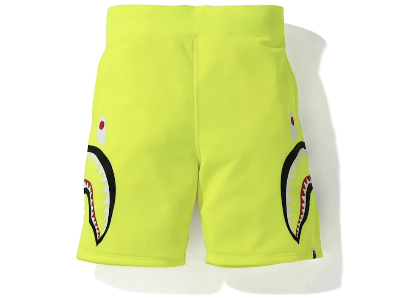 BAPE A Bathing Ape Neon Shark Sweat Shorts Yellow