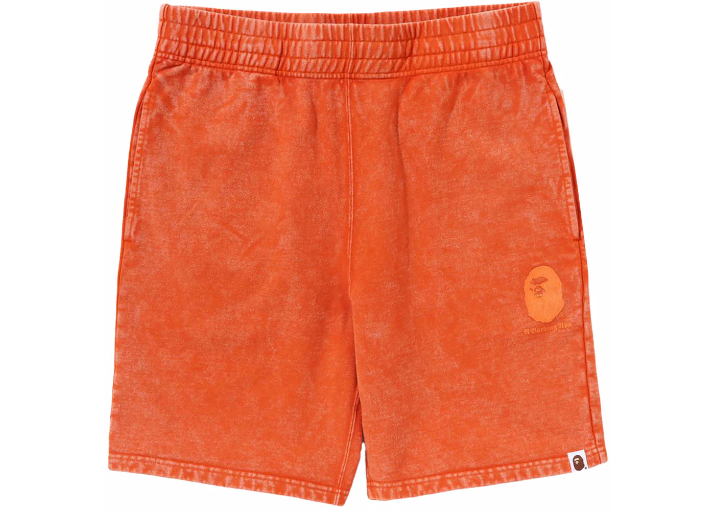 BAPE A Bathing Ape Overdye Sweat Shorts Orange