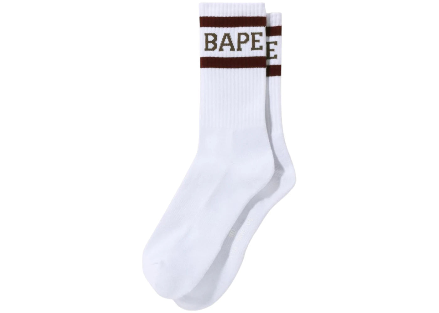 BAPE A Bathing Ape Socks White/Burgundy