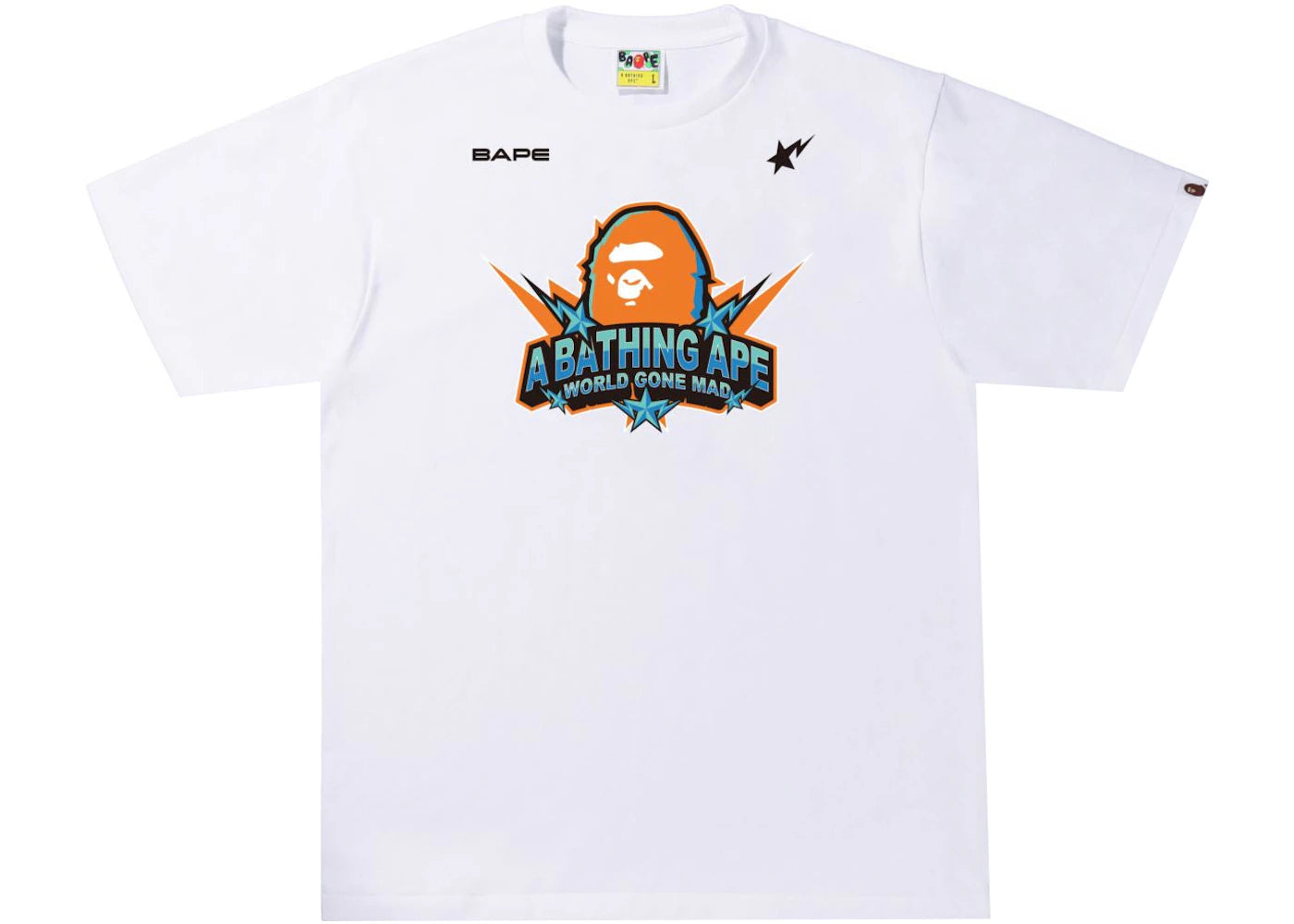 BAPE A Bathing Ape Team Logo Tee White
