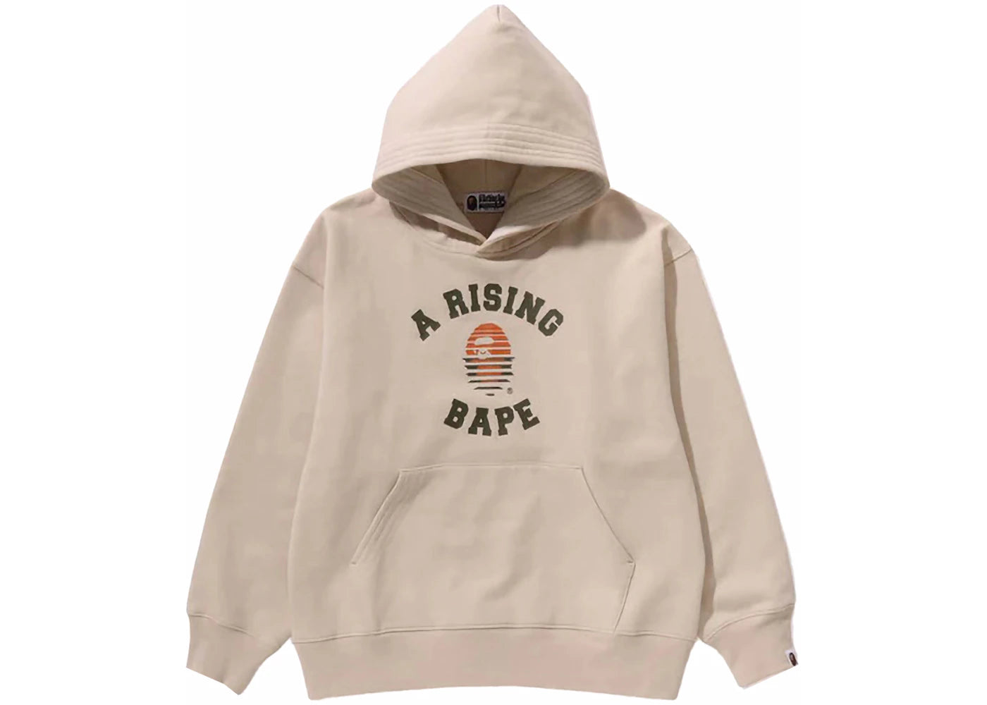 BAPE A Rising Bape Relaxed Fit Pullover Hoodie Ivory