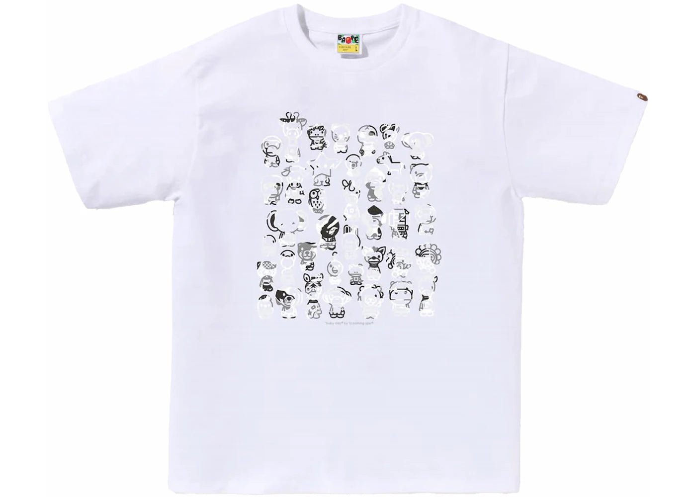BAPE ABC Camo A To Z Tee White/Grey