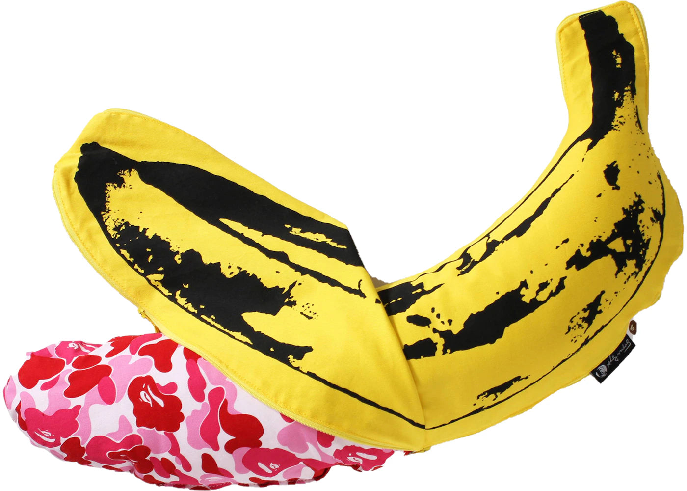 BAPE ABC Camo Andy Warhol Banana Cushion (Large) Pink