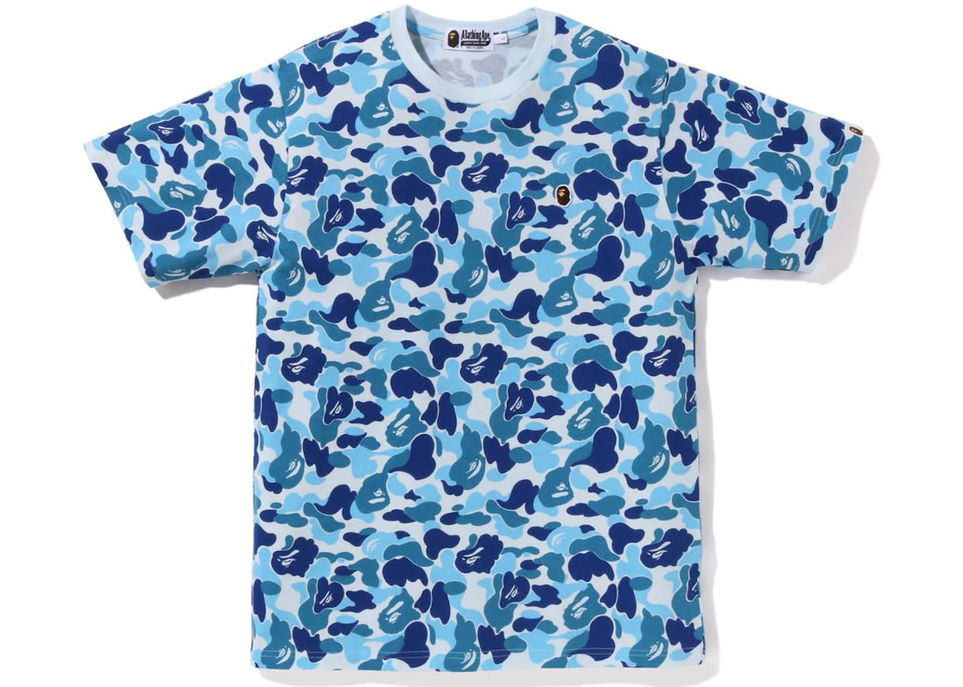 BAPE ABC Camo Ape Head One Point Tee Blue