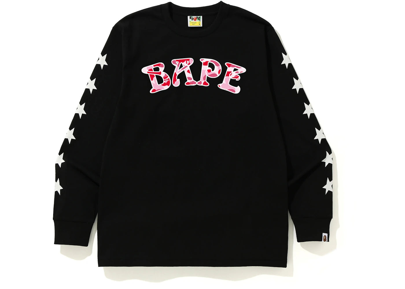 BAPE ABC Camo BAPE 88 L/S Tee Black/Pink