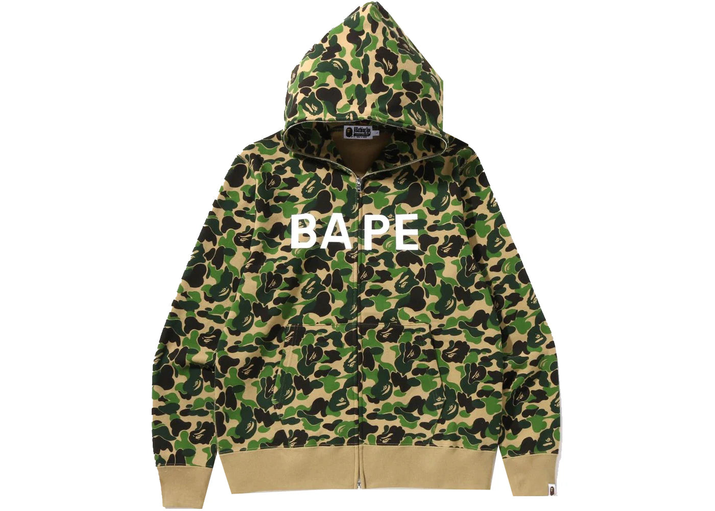 BAPE ABC Camo BAPE Full Zip Hoodie Green