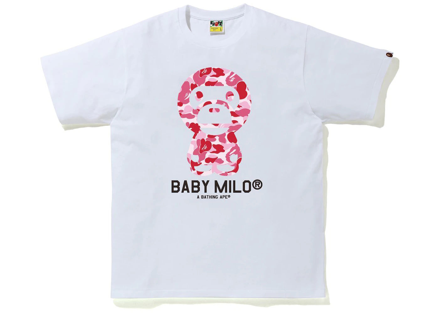 BAPE ABC Camo Baby Milo Tee White/Pink