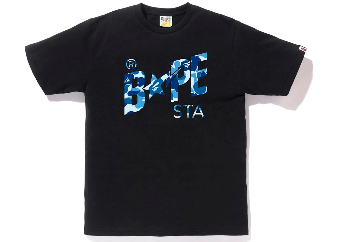 BAPE ABC Camo Bape Sta Logo Tee Black Blue