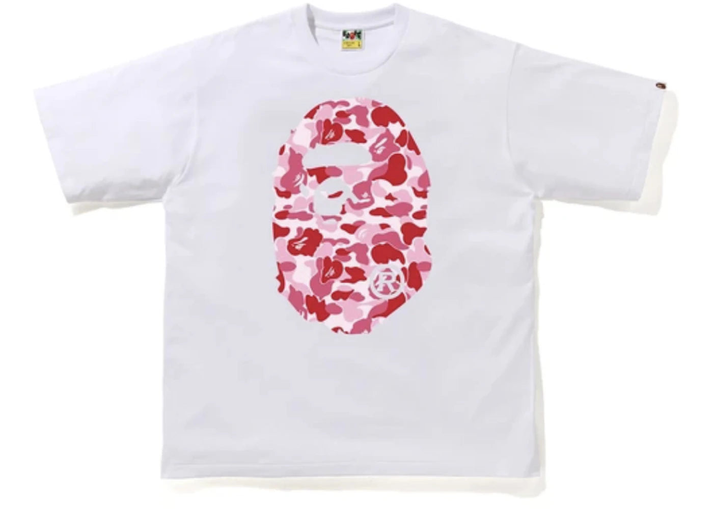 BAPE ABC Camo Big Ape Head Relaxed Tee White/Pink