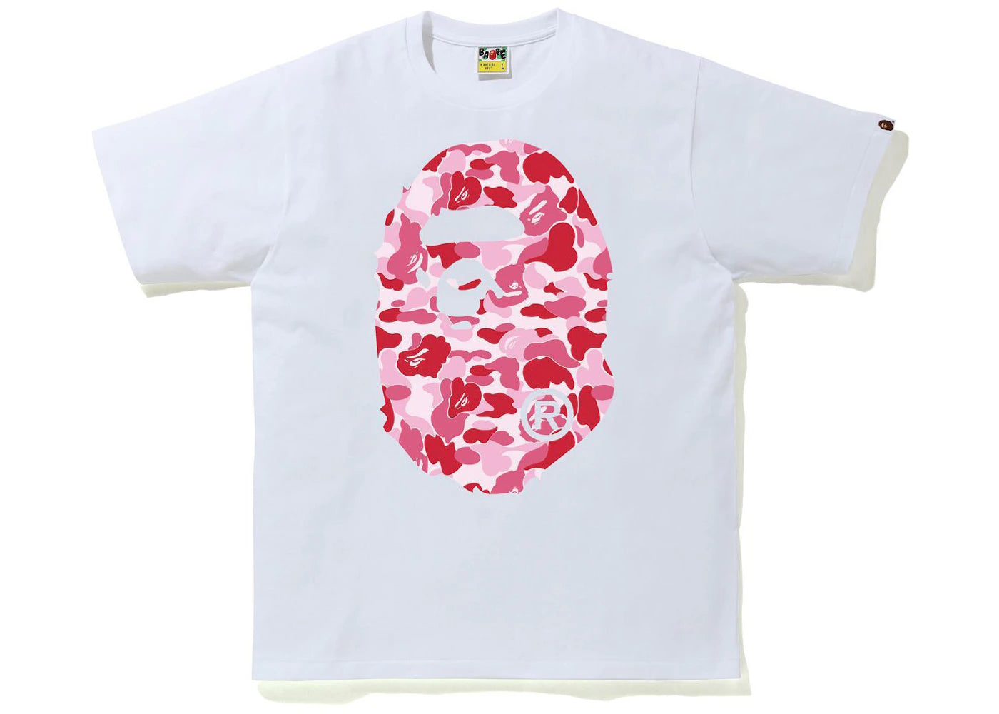 BAPE ABC Camo Big Ape Tee White/Pink