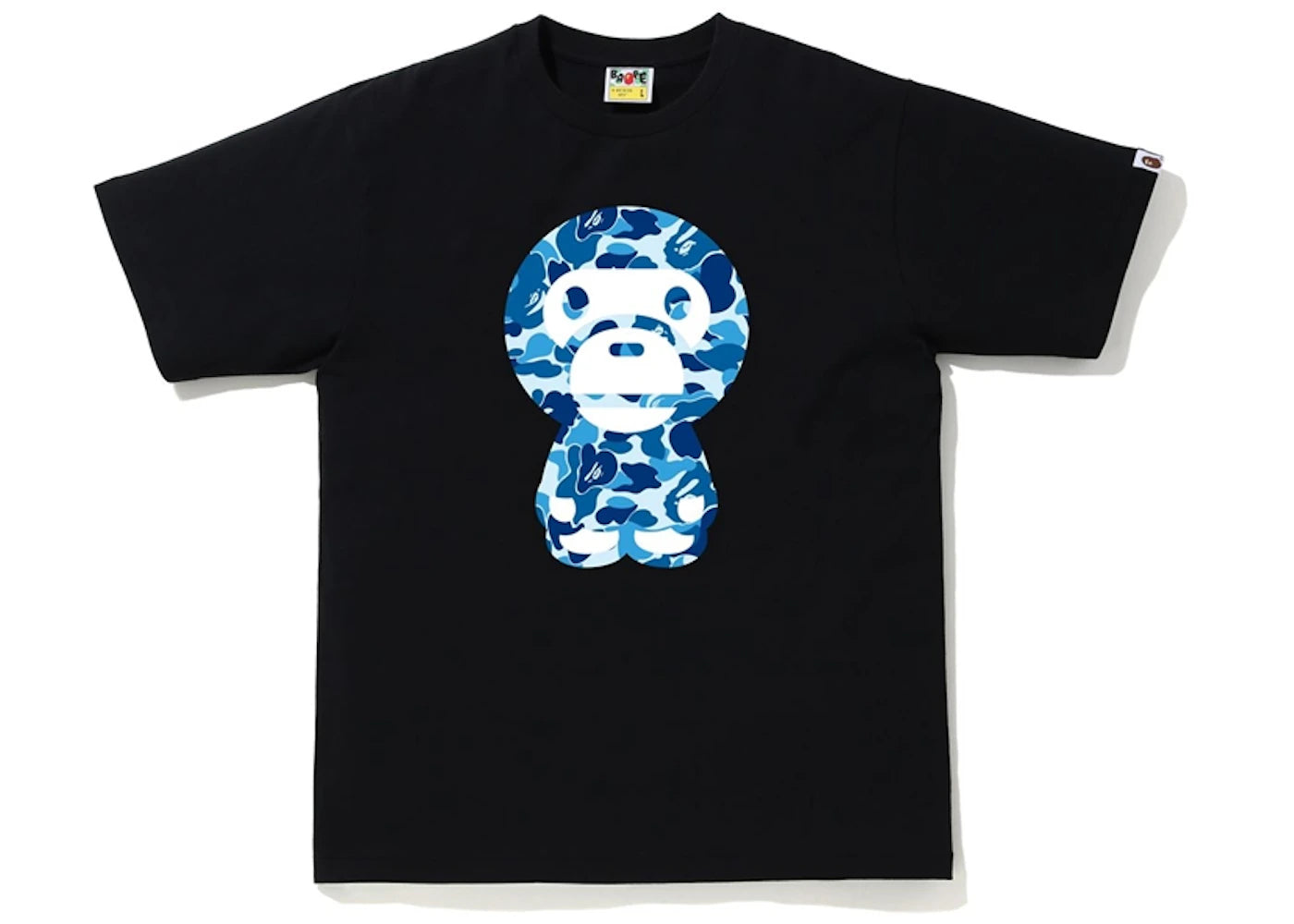 BAPE ABC Camo Big Baby Milo Tee Black/Blue