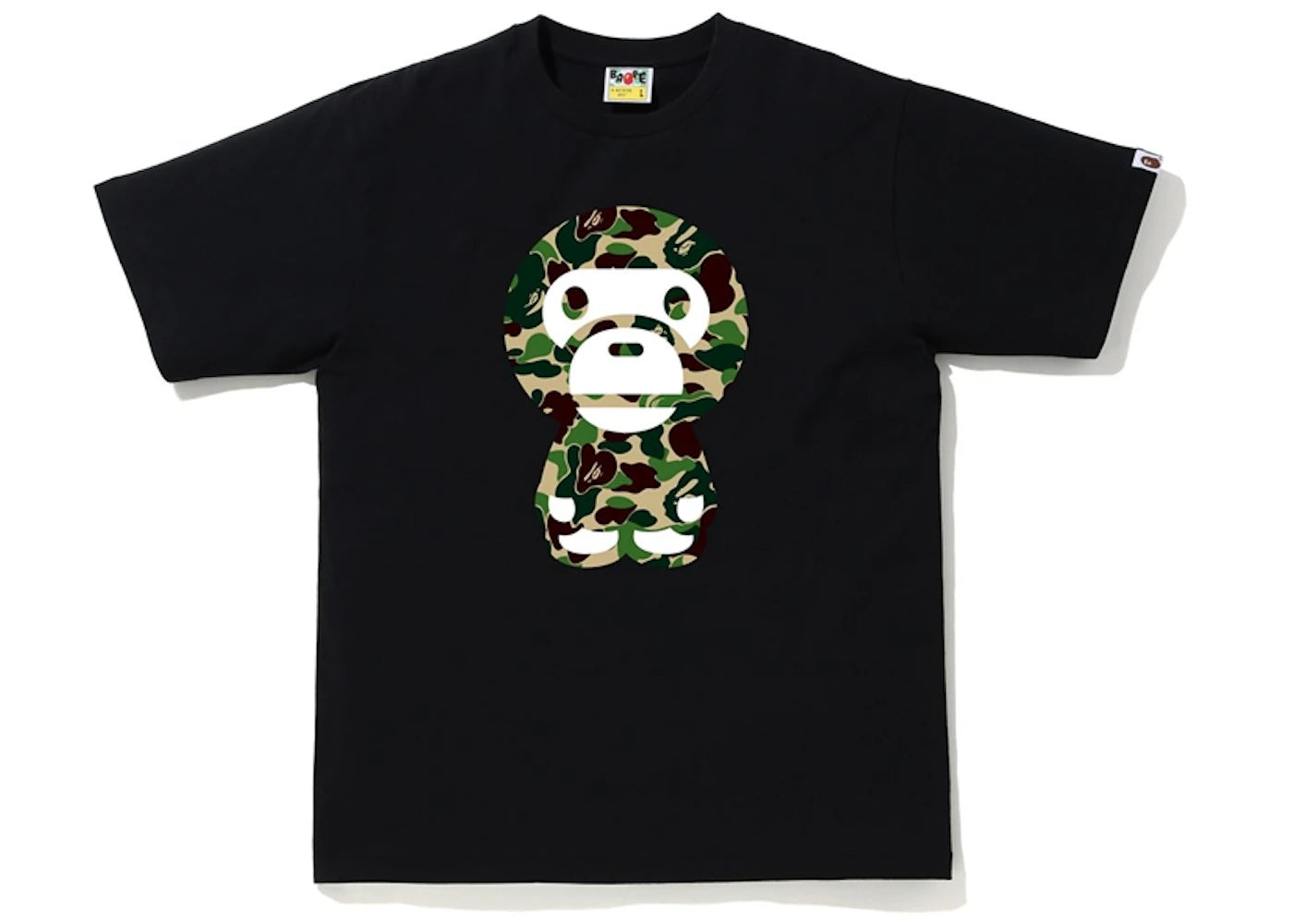 BAPE ABC Camo Big Baby Milo Tee Black/Green