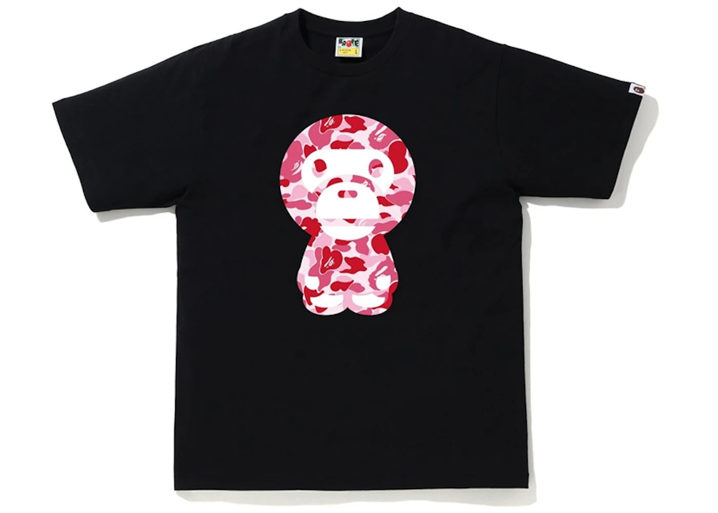 BAPE ABC Camo Big Baby Milo Tee Black/Pink