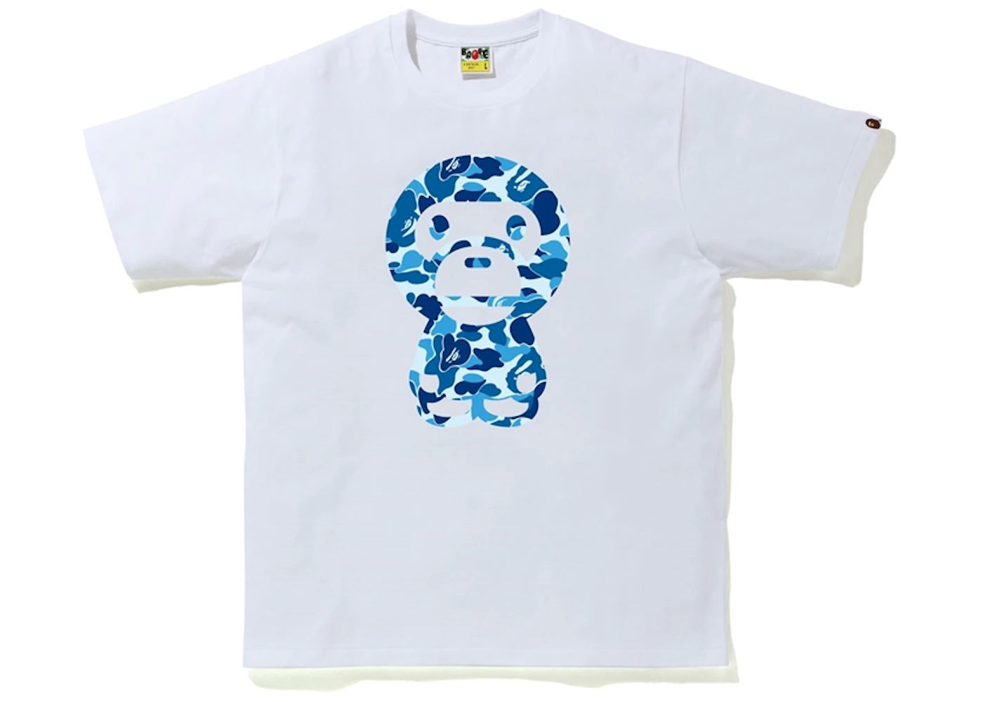 BAPE ABC Camo Big Baby Milo Tee White/Blue