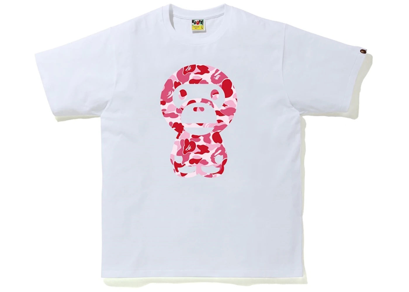 BAPE ABC Camo Big Baby Milo Tee White/Pink