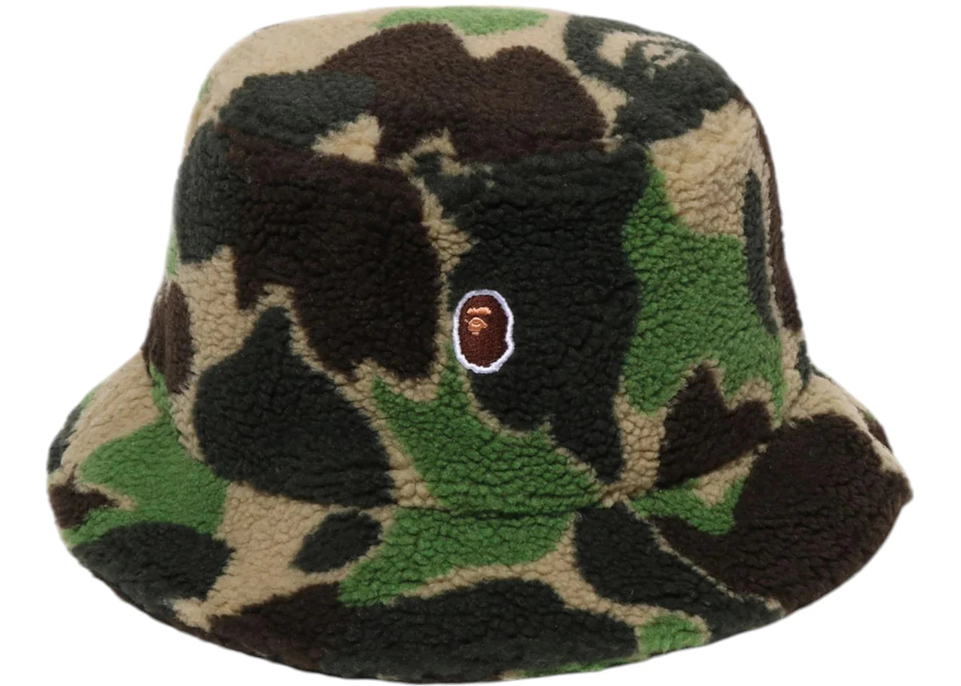 BAPE ABC Camo Boa Fleece Bucket Hat Green