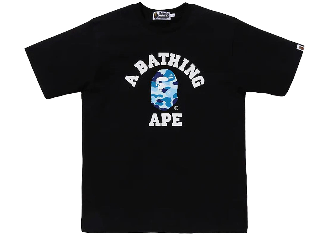 BAPE ABC Camo College Organic Cotton Tee Black/Blue
