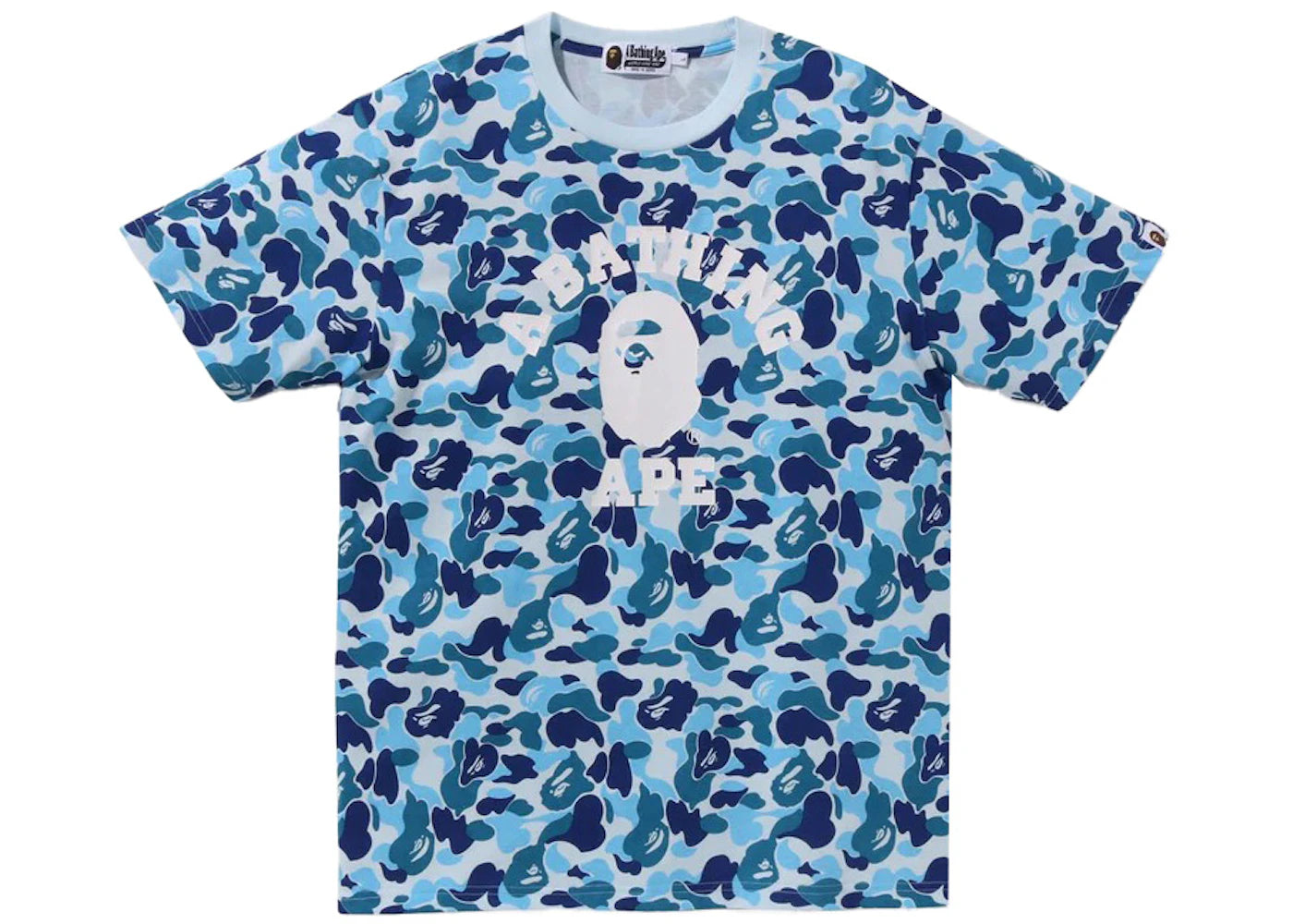 BAPE ABC Camo College Tee Blue