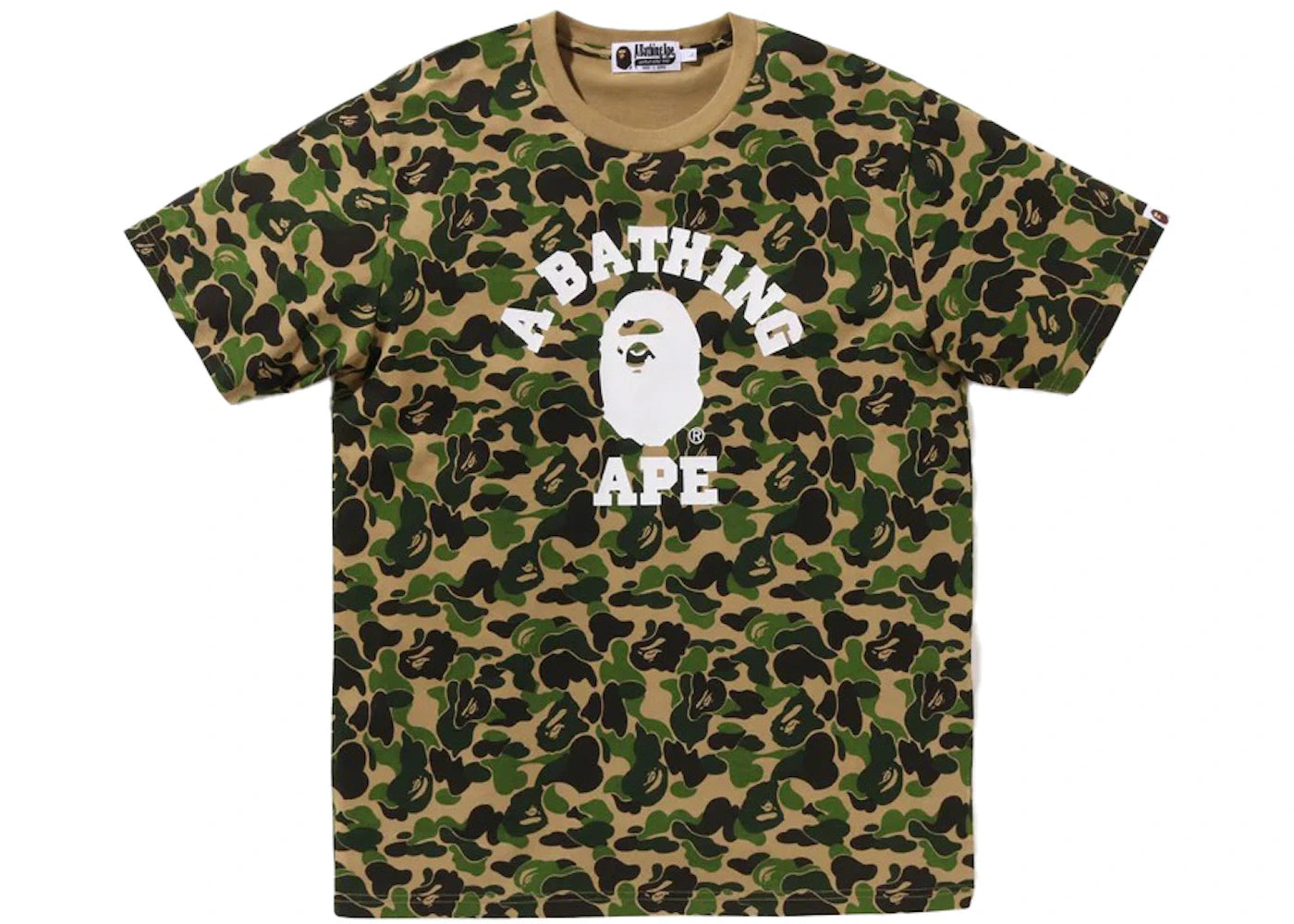 BAPE ABC Camo College Tee Green