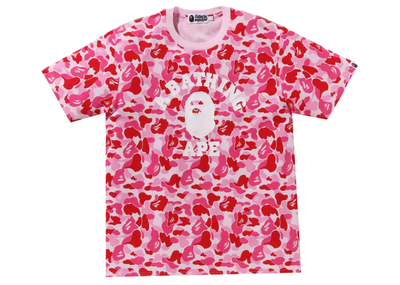 BAPE ABC Camo College Tee Pink