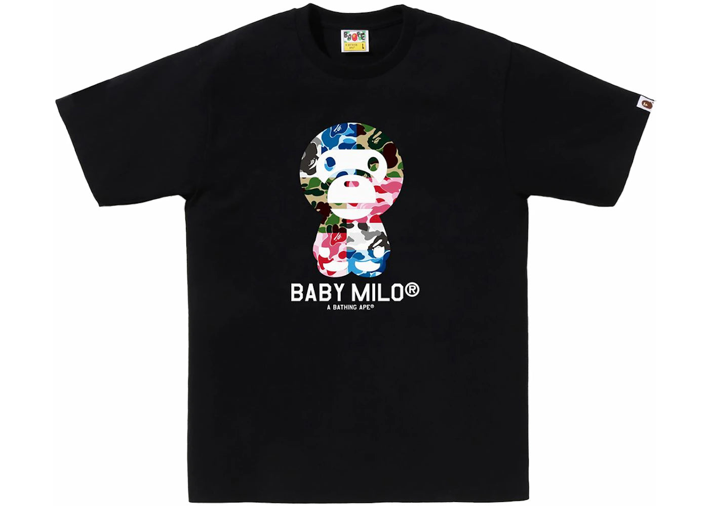 BAPE ABC Camo Crazy Baby Milo Tee Black
