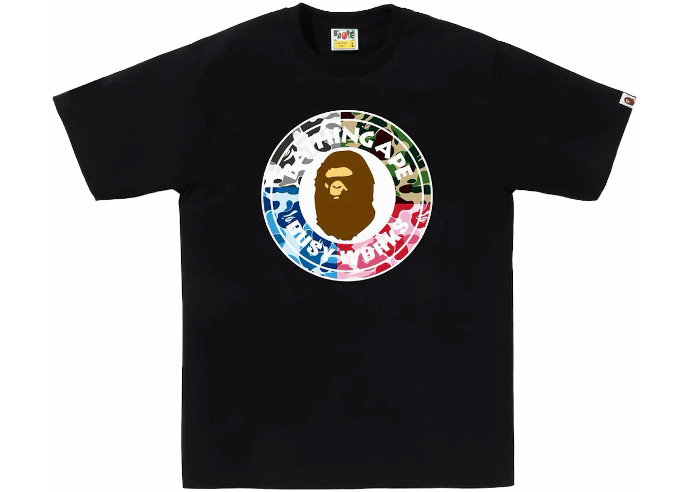 BAPE ABC Camo Crazy Busy Works Tee Black