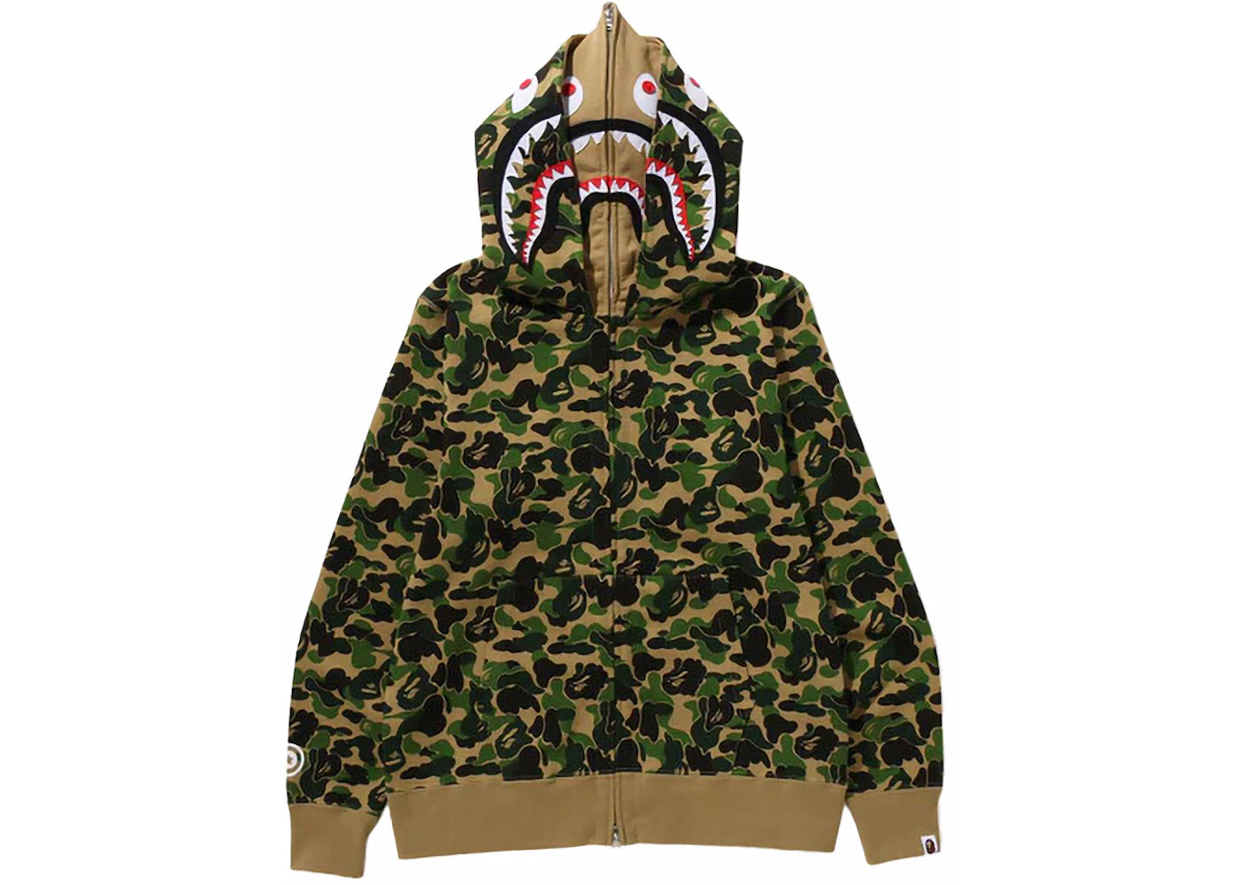 BAPE ABC Camo Double Shark Full Zip Hoodie (FW23) Green
