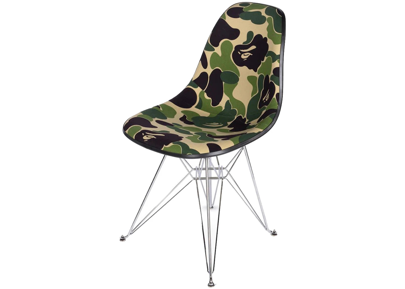 BAPE ABC Camo Fabric Modernica Fiber Shell Chair Green