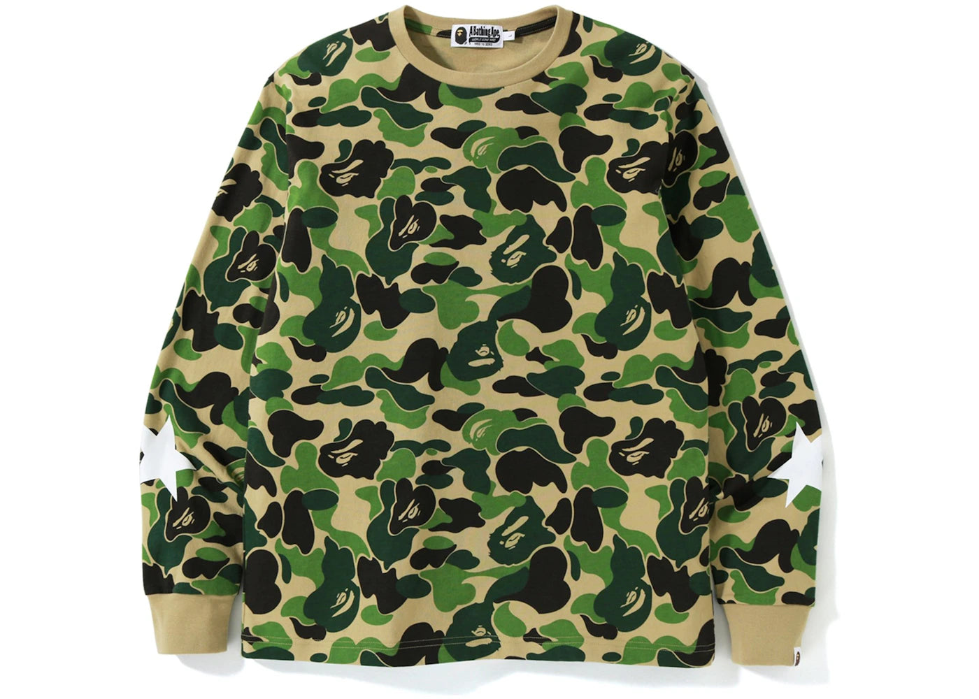 BAPE ABC Camo L/S Tee Green