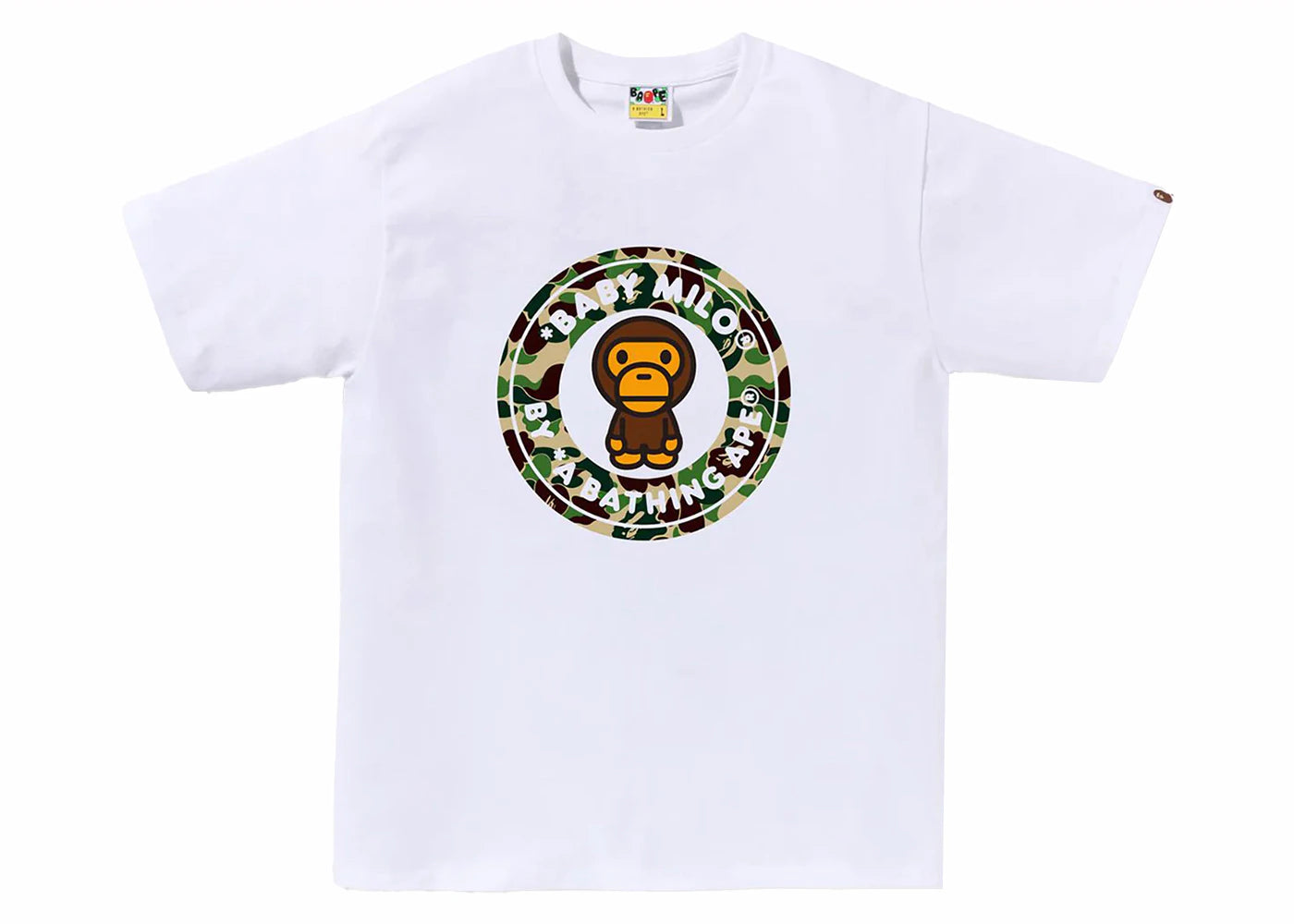 BAPE ABC Camo Milo Busy Works Tee White/Green