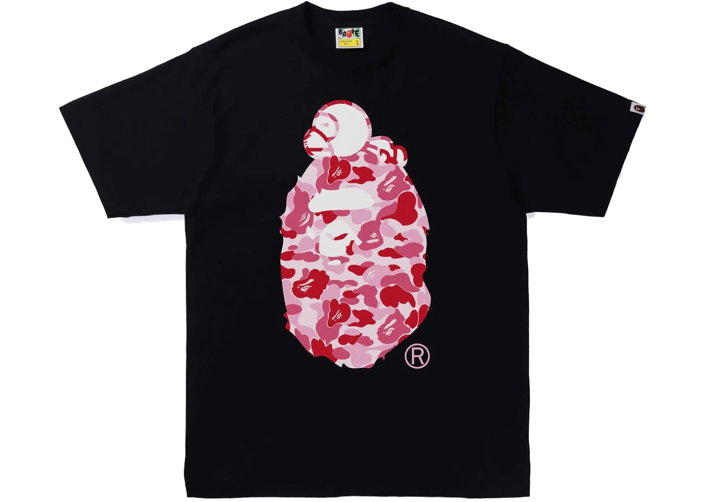 BAPE ABC Camo Milo On Big Ape Tee Black/Pink