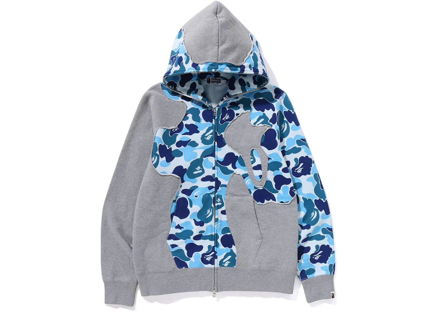 BAPE ABC Camo Patchwork Full Zip Hoodie Blue