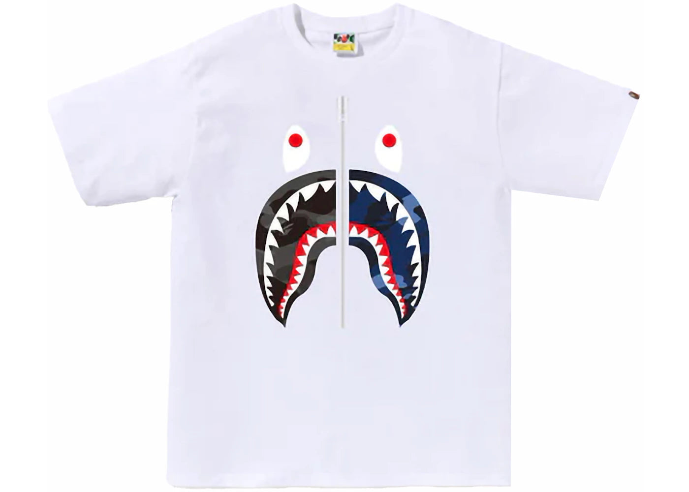BAPE ABC Camo Rebuild Shark Tee White/Black