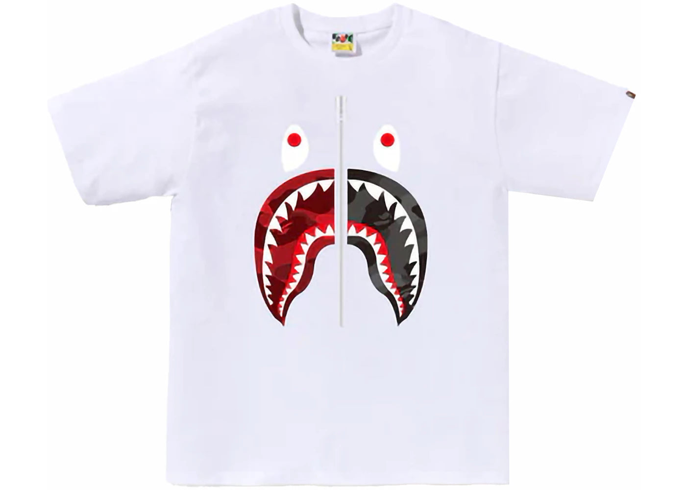 BAPE ABC Camo Rebuild Shark Tee White/Red