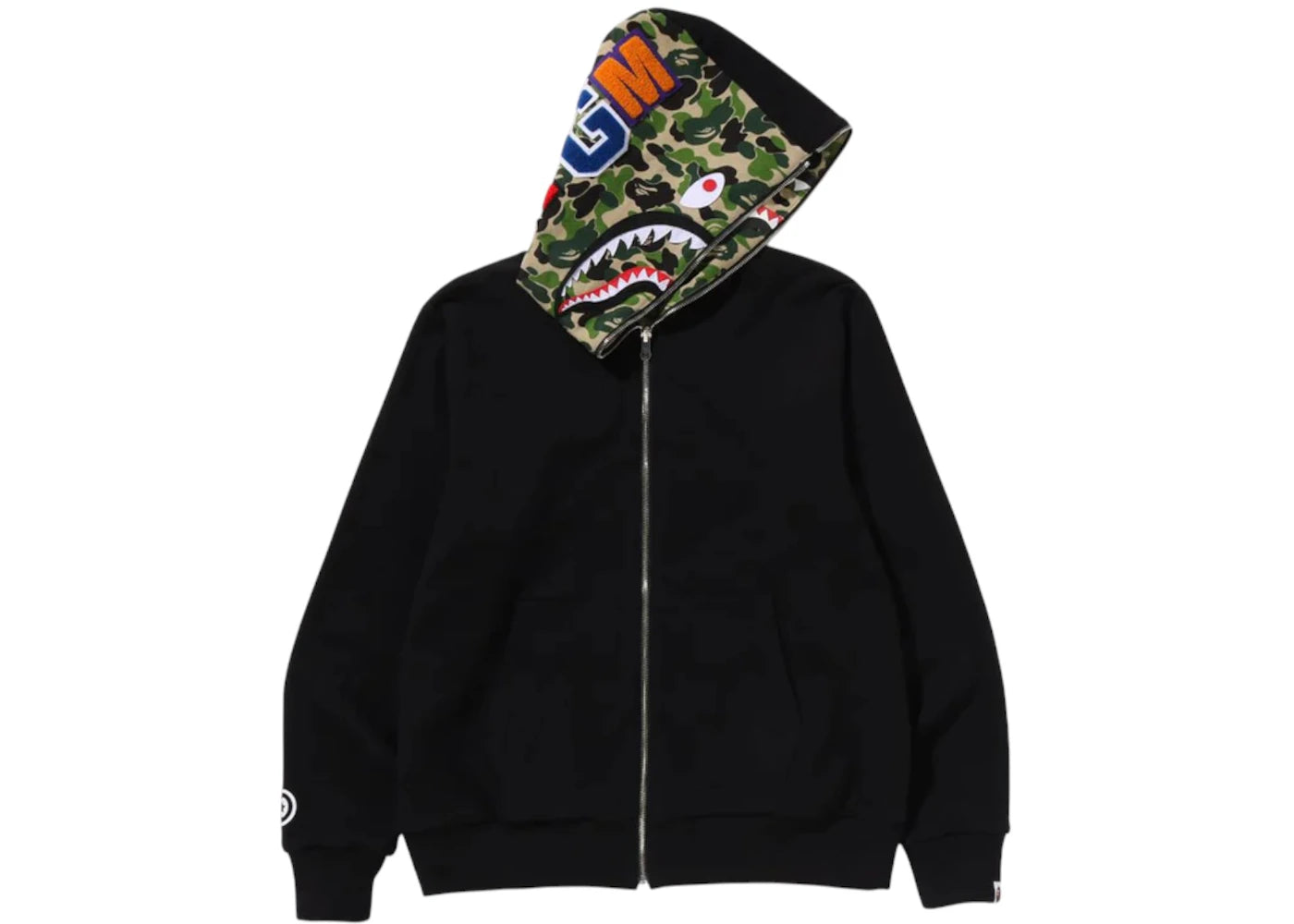 BAPE ABC Camo Reversible Shark Full Zip Hoodie Green/Black