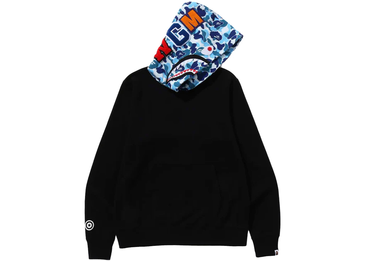 BAPE ABC Camo Shark Pullover Hoodie Black