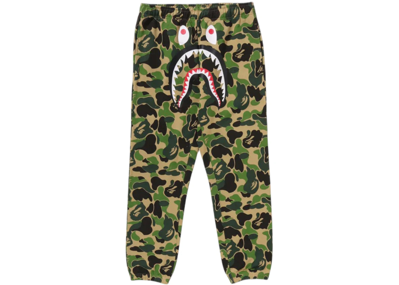 BAPE ABC Camo Shark Regular Fit Sweat Pants Green