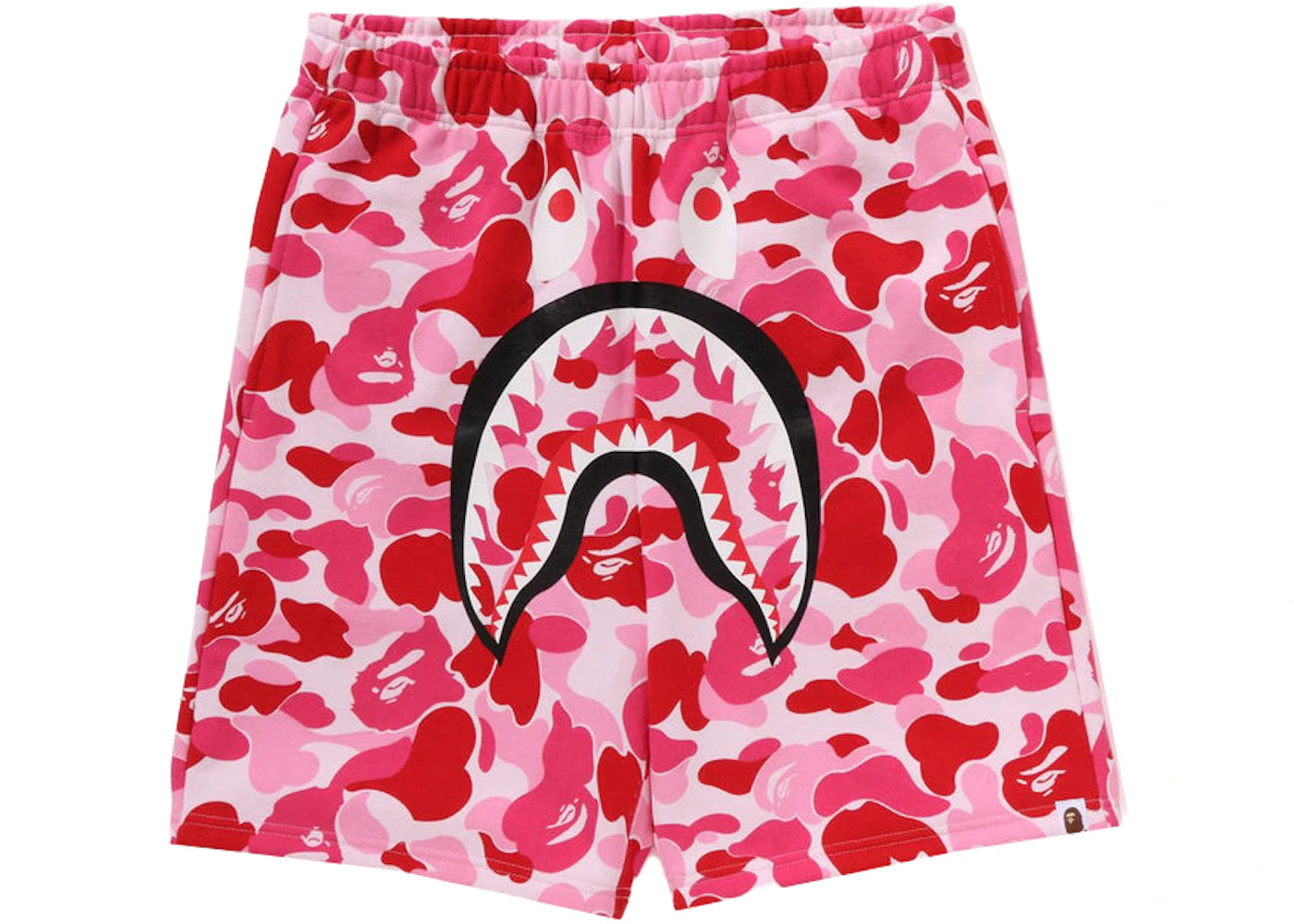 BAPE ABC Camo Shark Sweat Shorts Pink