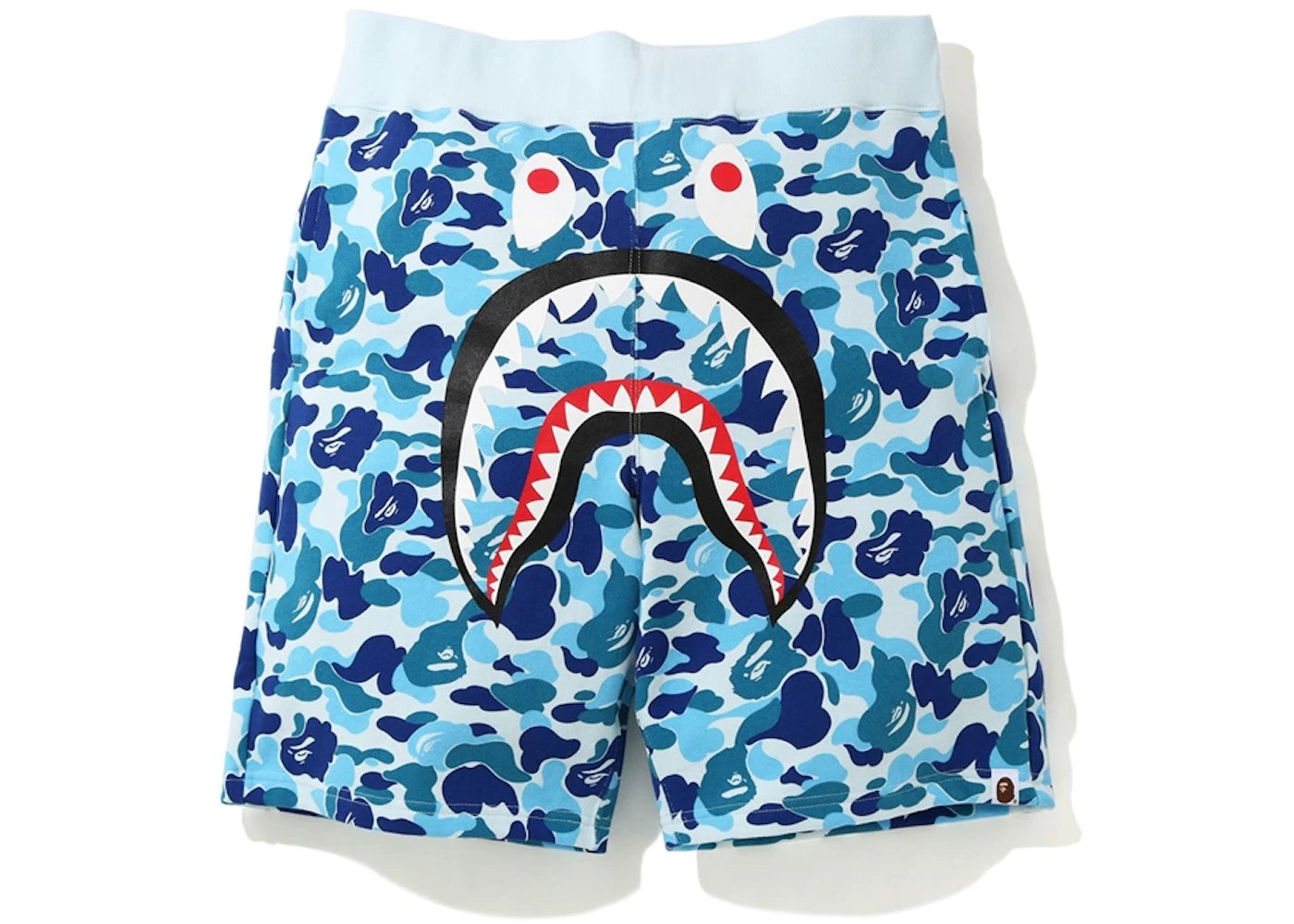 BAPE ABC Camo Shark Sweatshorts Blue