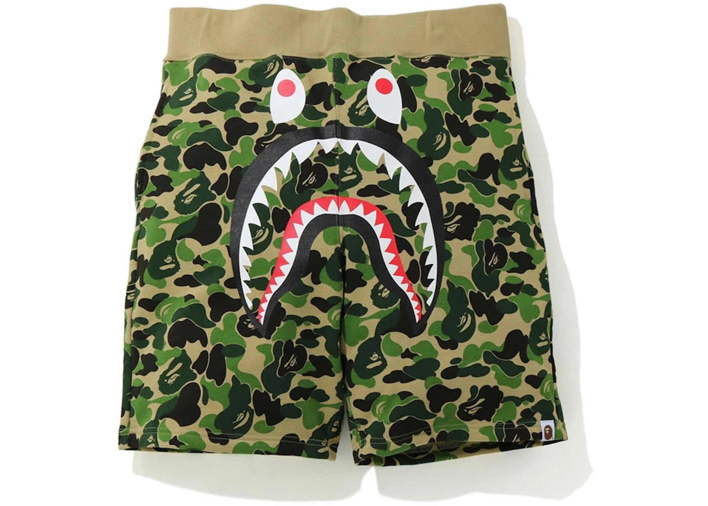 BAPE ABC Camo Shark Sweatshorts Green