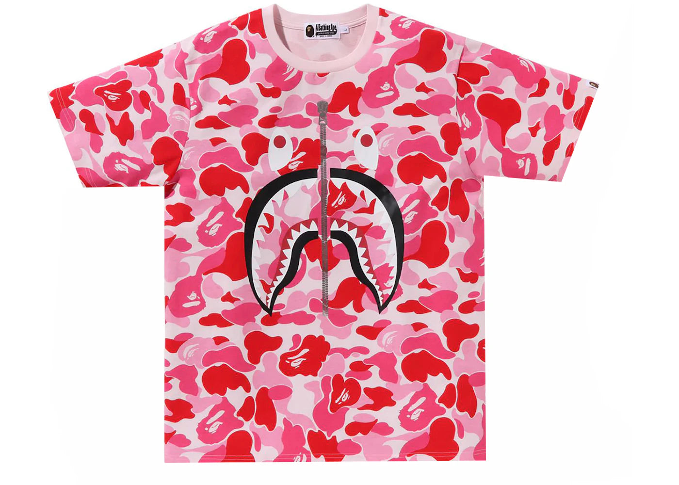 BAPE ABC Camo Shark Tee Pink