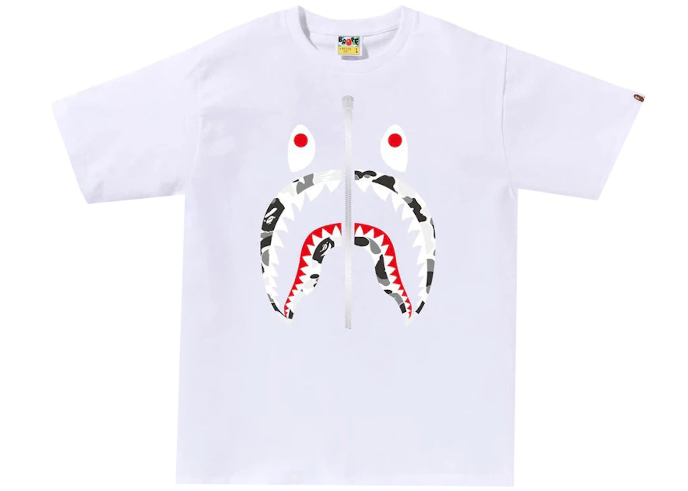 BAPE ABC Camo Shark Tee White/Grey