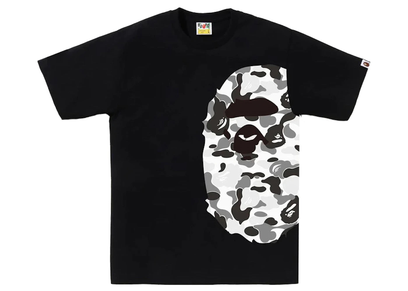 BAPE ABC Camo Side Big Ape Head Tee Black/Grey