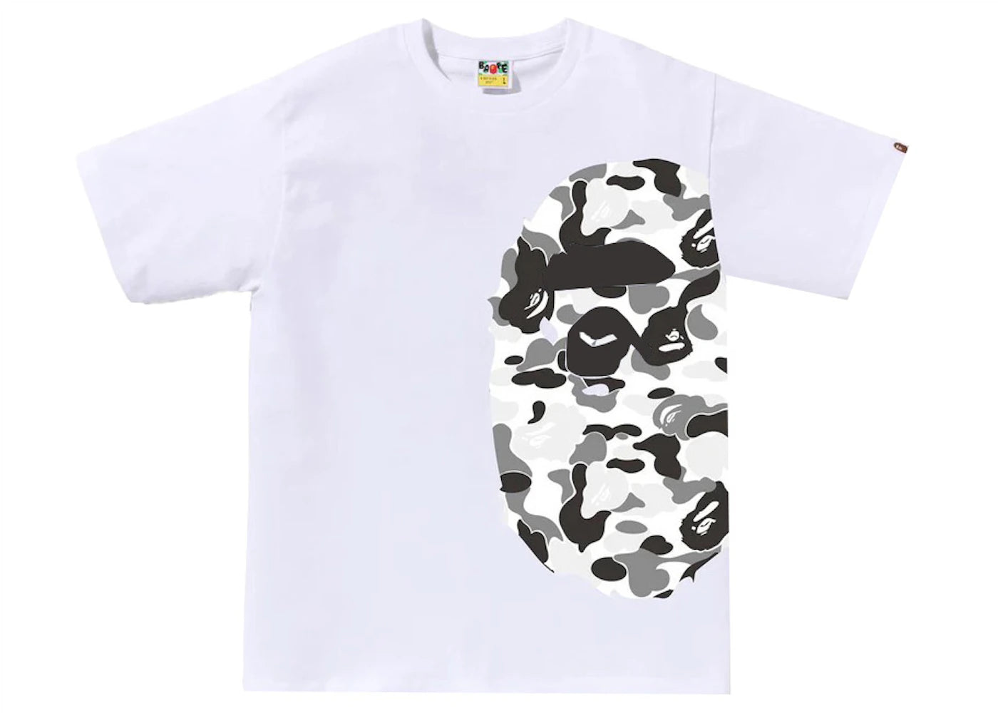 BAPE ABC Camo Side Big Ape Head Tee White/Black