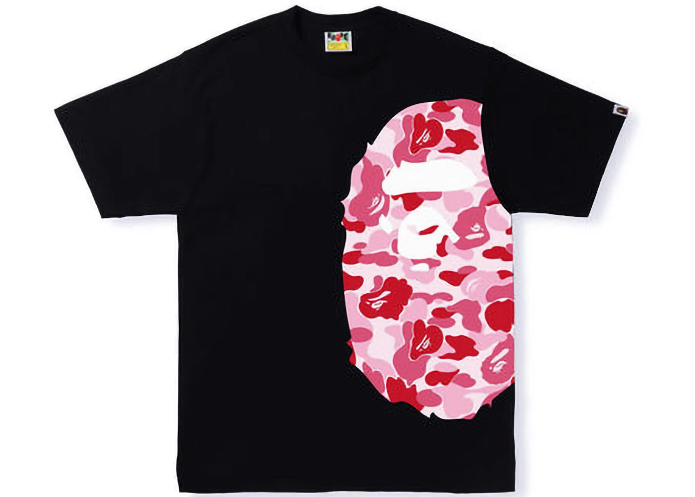 BAPE ABC Camo Side Big Ape Head Tee Black Pink